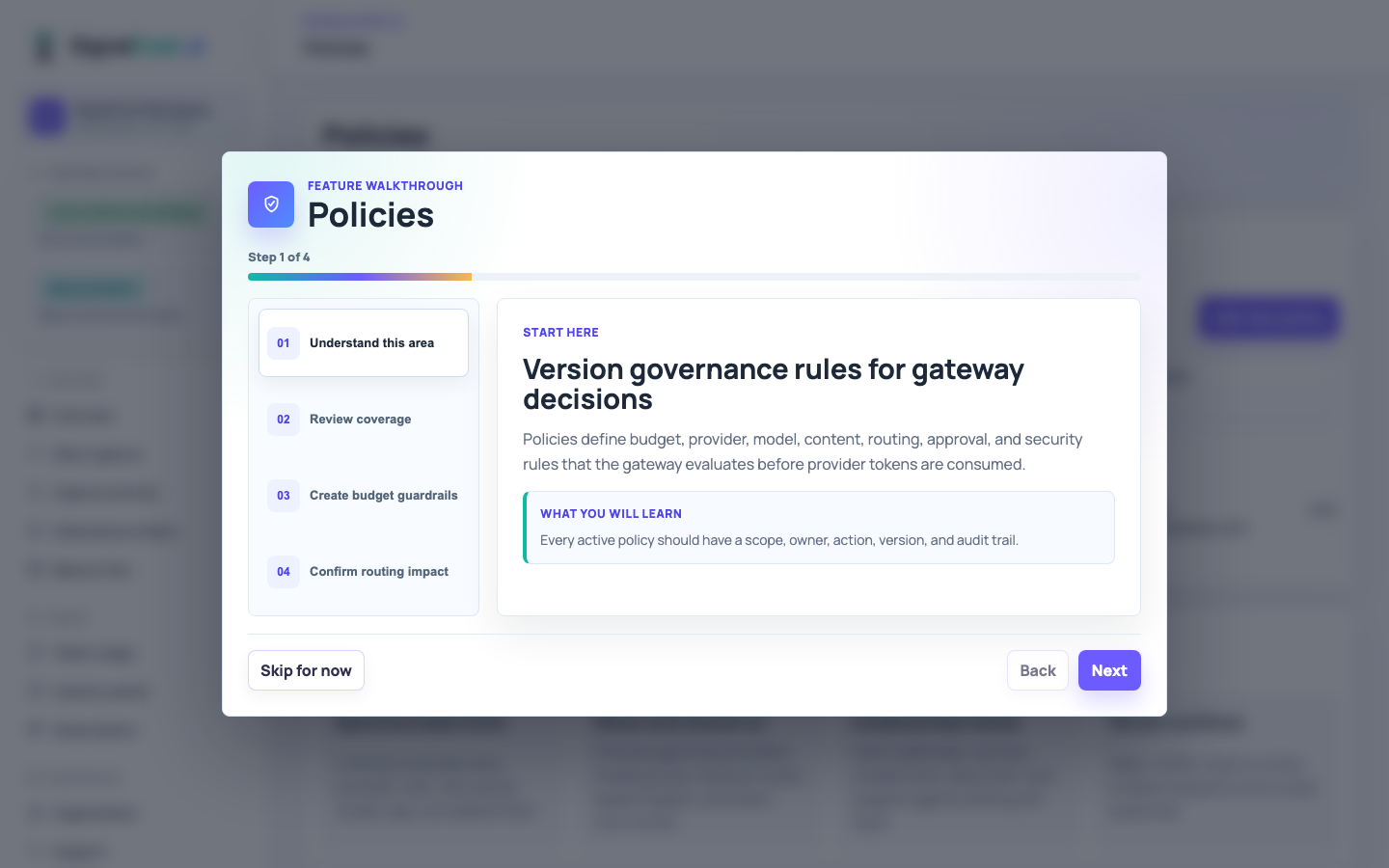Policies are easy to add and edit screenshot